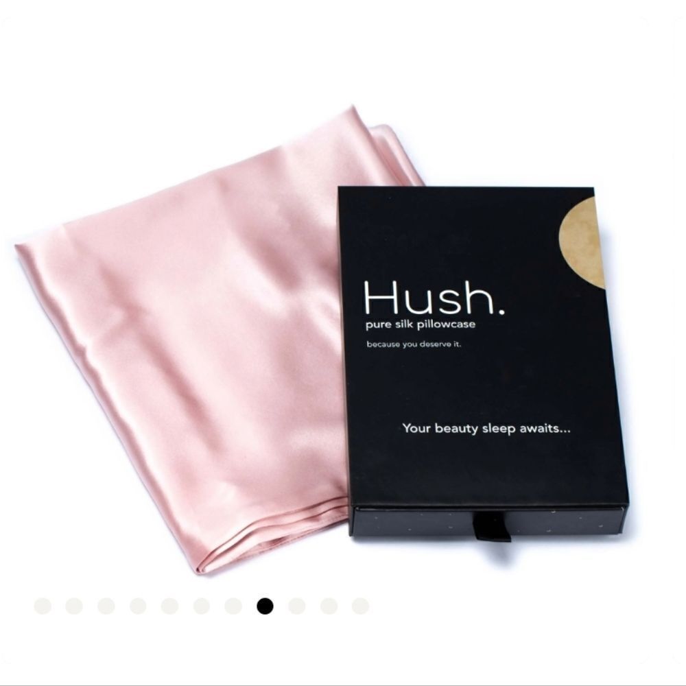 Hush 100% Pure Mulberry Silk 22 -Momme Pink Queen Pillowcase Sold out ev… - Picture 1 of 16